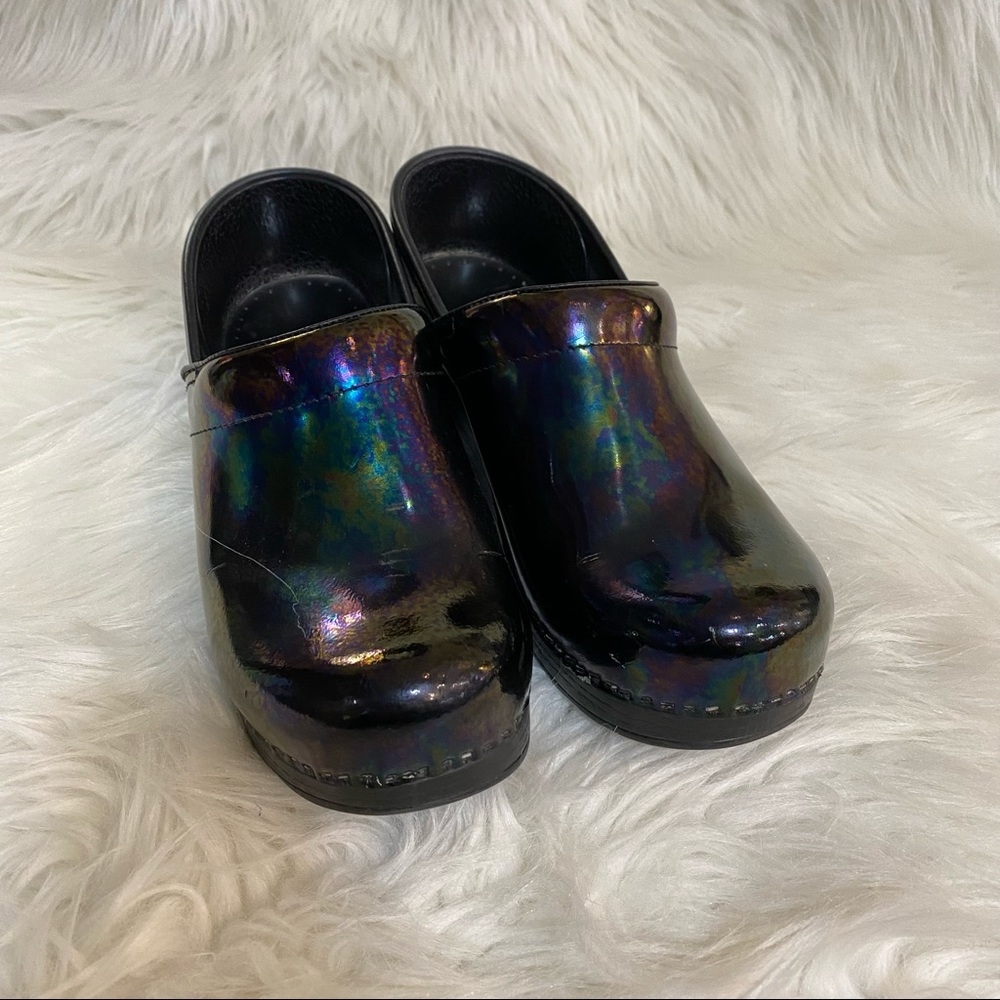 Dansko Iridescent clogs
